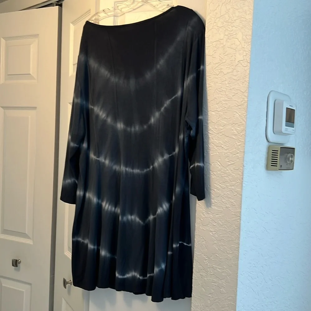 EVANS by CITY CHIC BOHO SZ 20 TIE DYE LONG SLEEVE TUNIC